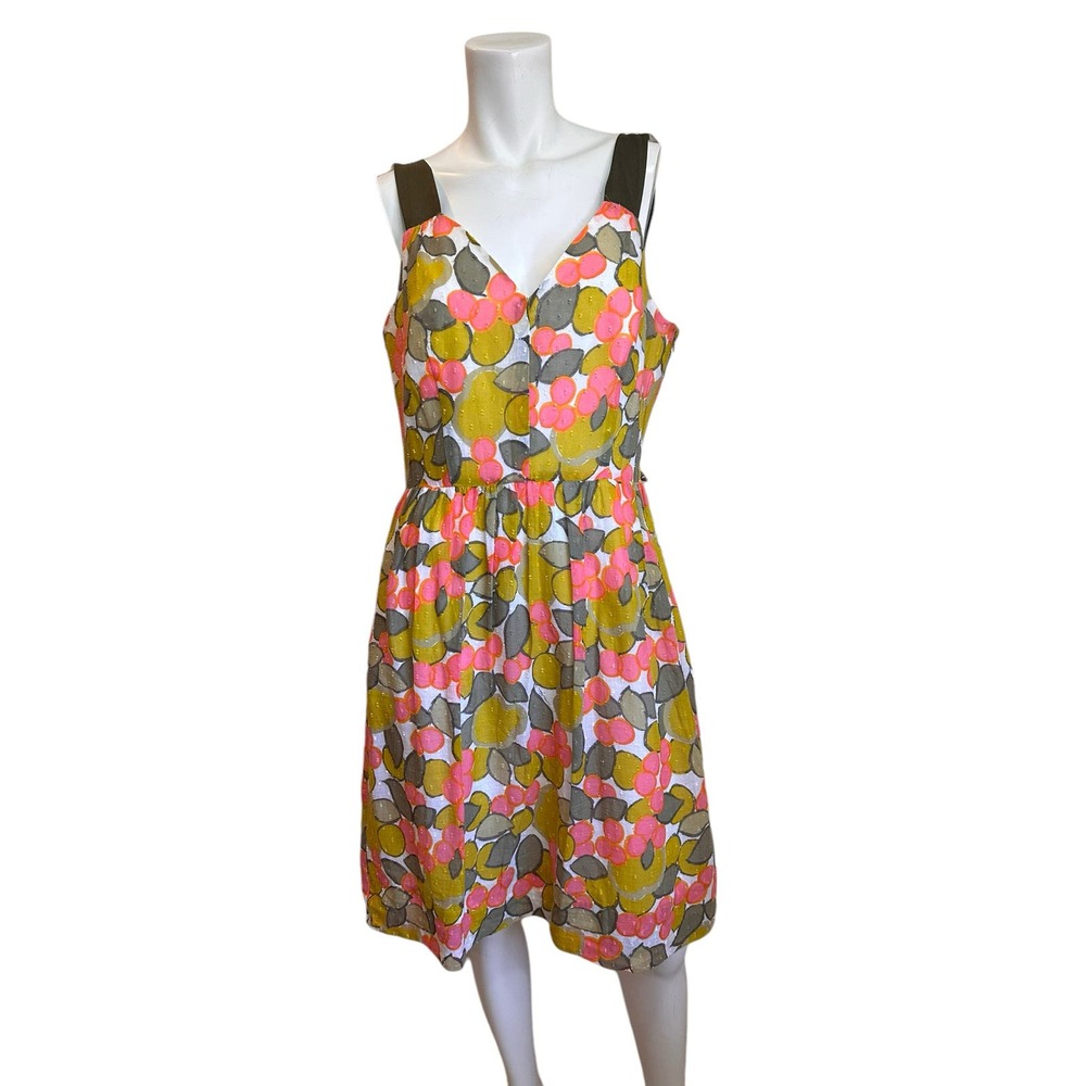 Milly New York Multicolored Swiss Dot Tank Summer Dress sz 10